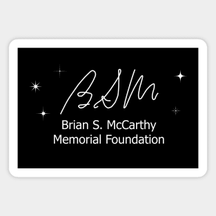 BSM Foundation White Logo Magnet